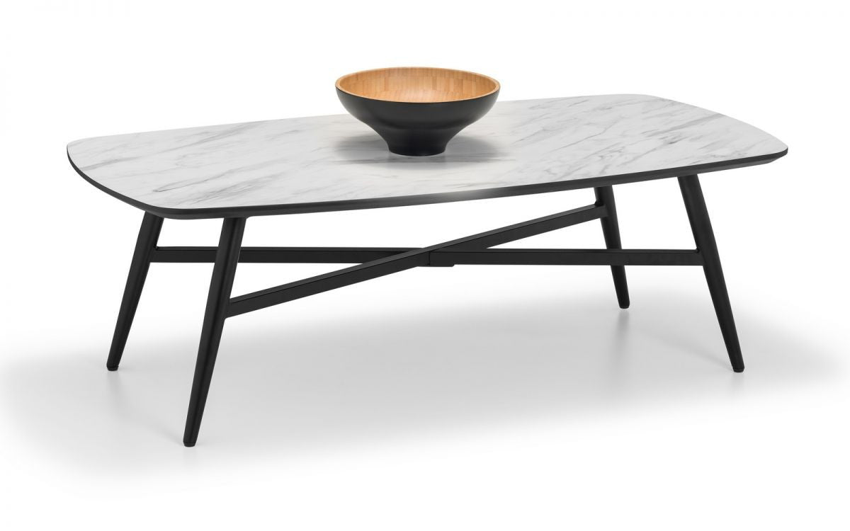 Julian Bowen Caruso White Marble Effect Coffee Table