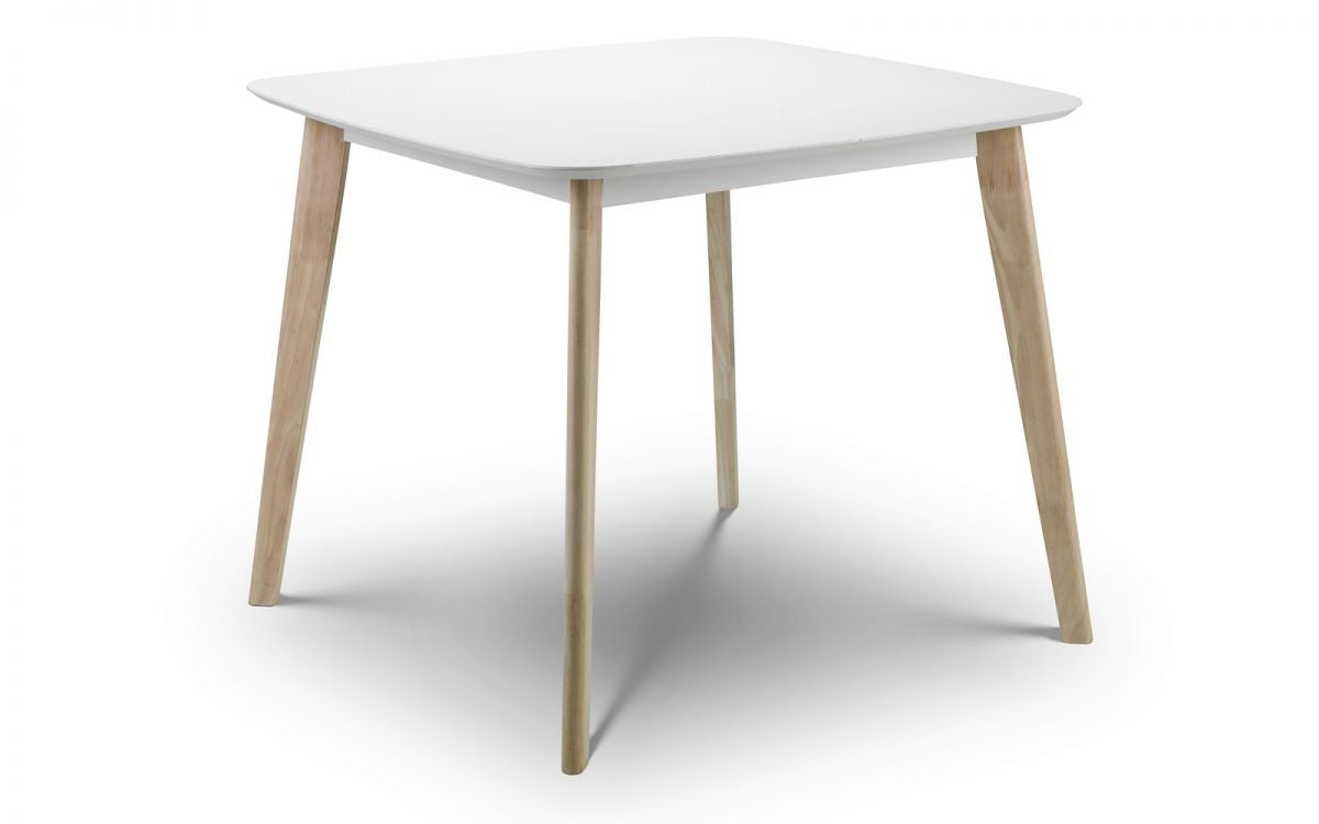 Julian Bowen Casa White Wooden Square Dining Table