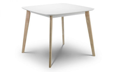 Julian Bowen Casa White Wooden Square Dining Table