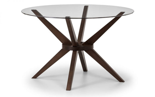 Julian Bowen Chelsea 120Cm Round Glass Dining Table