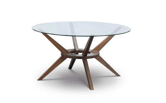 Julian Bowen Chelsea Glass 140Cm Round Large Dining Table