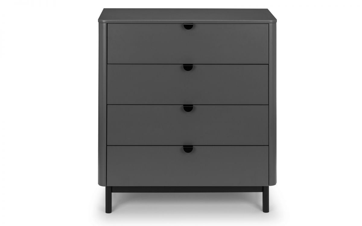 Julian Bowen Chloe Grey 4 Drawer Chest