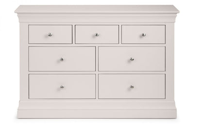 Julian Bowen Clermont Light Grey Wooden 4+3 Drawer Chest