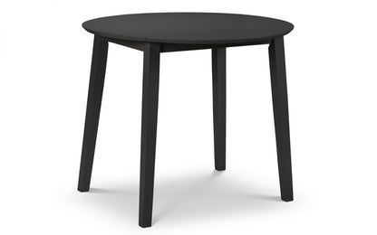 Julian Bowen Coast Black Wooden Round Dropleaf Table