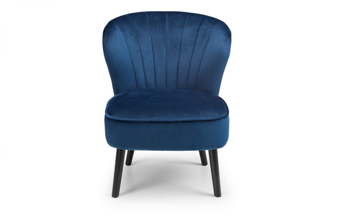 Julian Bowen Coco Blue Velvet Accent Chair