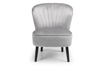 Julian Bowen Coco Grey Velvet Accent Chair