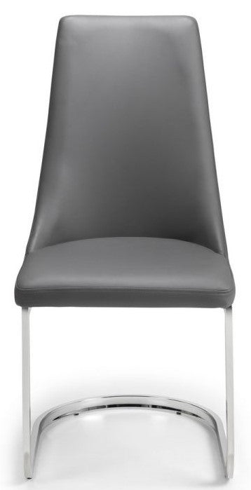 Julian Bowen Como Grey Faux Leather Cantilever Dining Chair