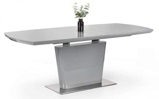 Julian Bowen Como Grey High Gloss Rectangular Extending Dining Table