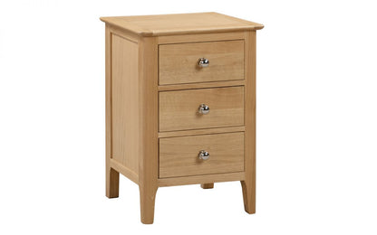 Julian Bowen Cotswold Solid Oak 3 Drawer Bedside Table