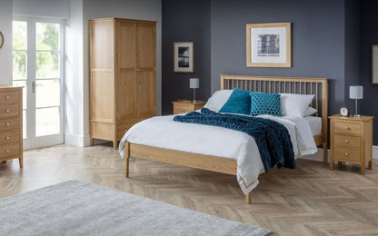 Julian Bowen Cotswold Solid Oak 4ft6 Double Bed Frame