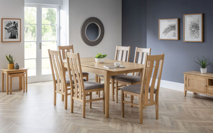 Julian Bowen Cotswold Solid Oak Extending Dining Table