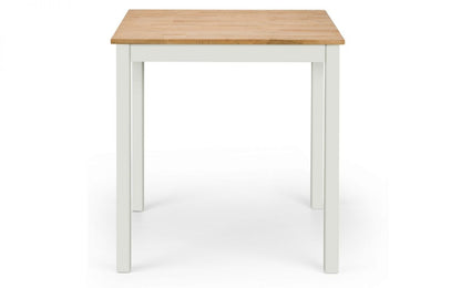 Julian Bowen Coxmoor Ivory & Oak 75Cm Square Dining Table