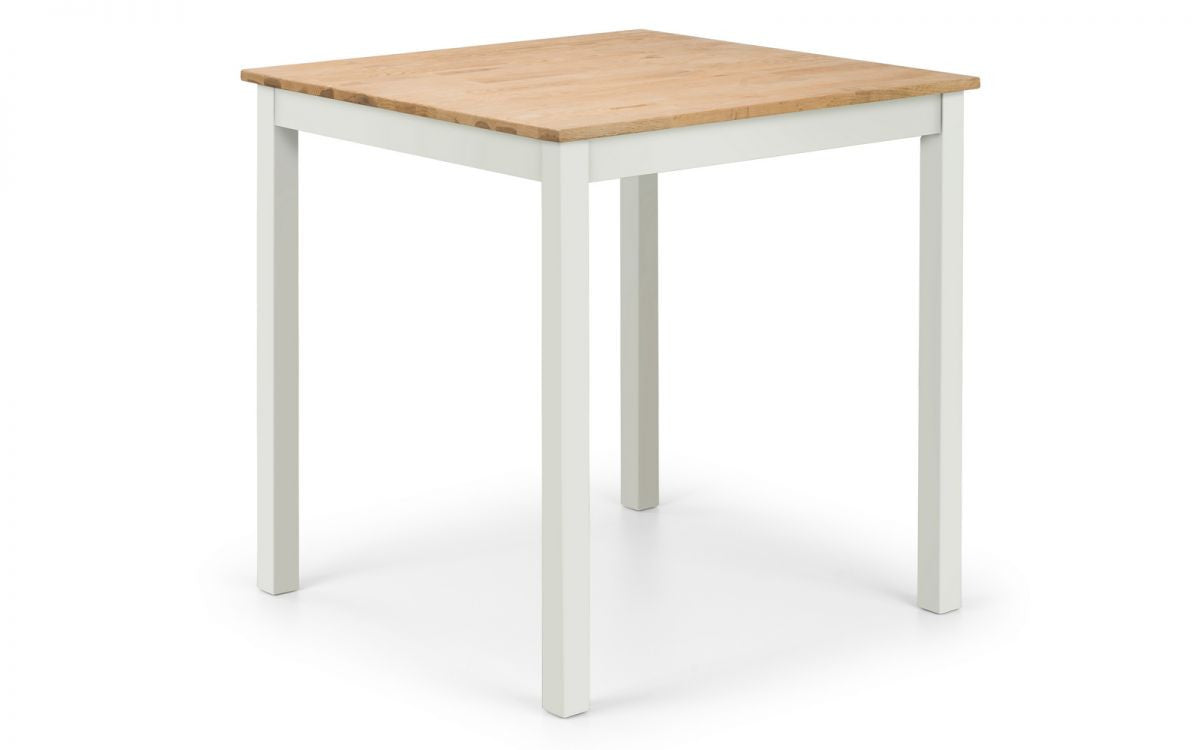 Julian Bowen Coxmoor Ivory & Oak 75Cm Square Dining Table