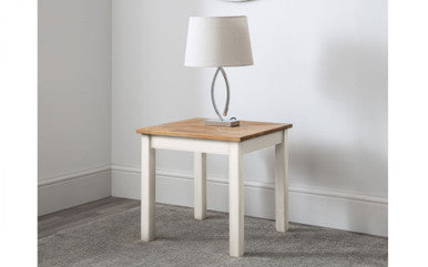 Julian Bowen Coxmoor Ivory & Oak Lamp Table