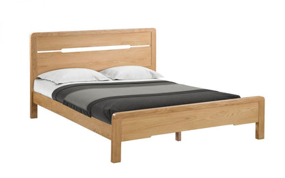 Julian Bowen Curve Solid Oak 5ft Kingsize Bed Frame