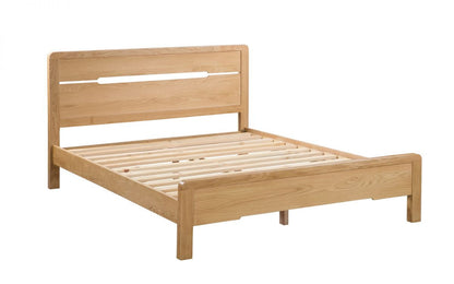 Julian Bowen Curve Solid Oak 5ft Kingsize Bed Frame