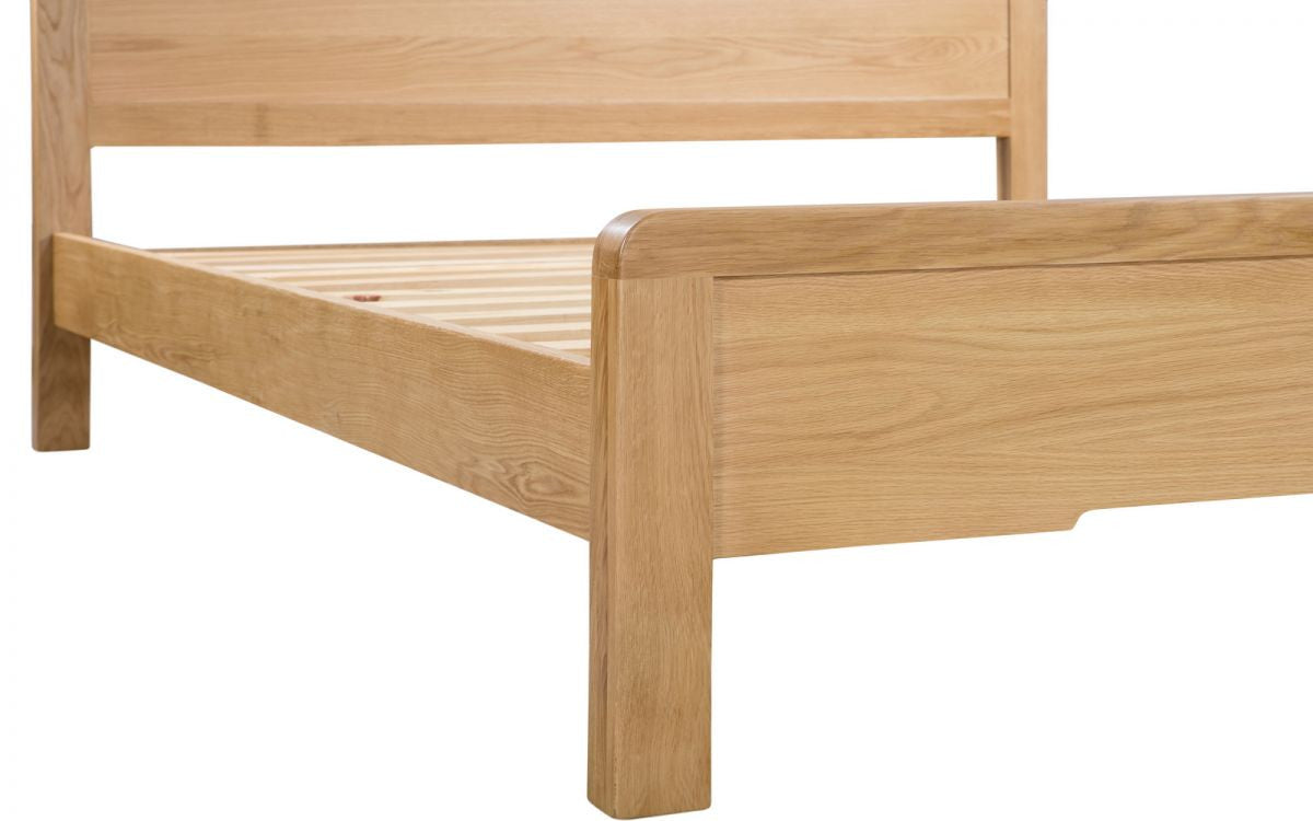 Julian Bowen Curve Solid Oak 5ft Kingsize Bed Frame