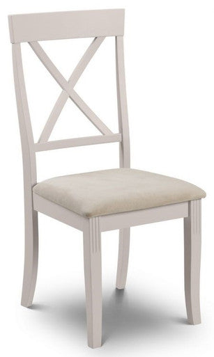 Julian Bowen Davenport Elephant Grey Wooden Dining Chairs