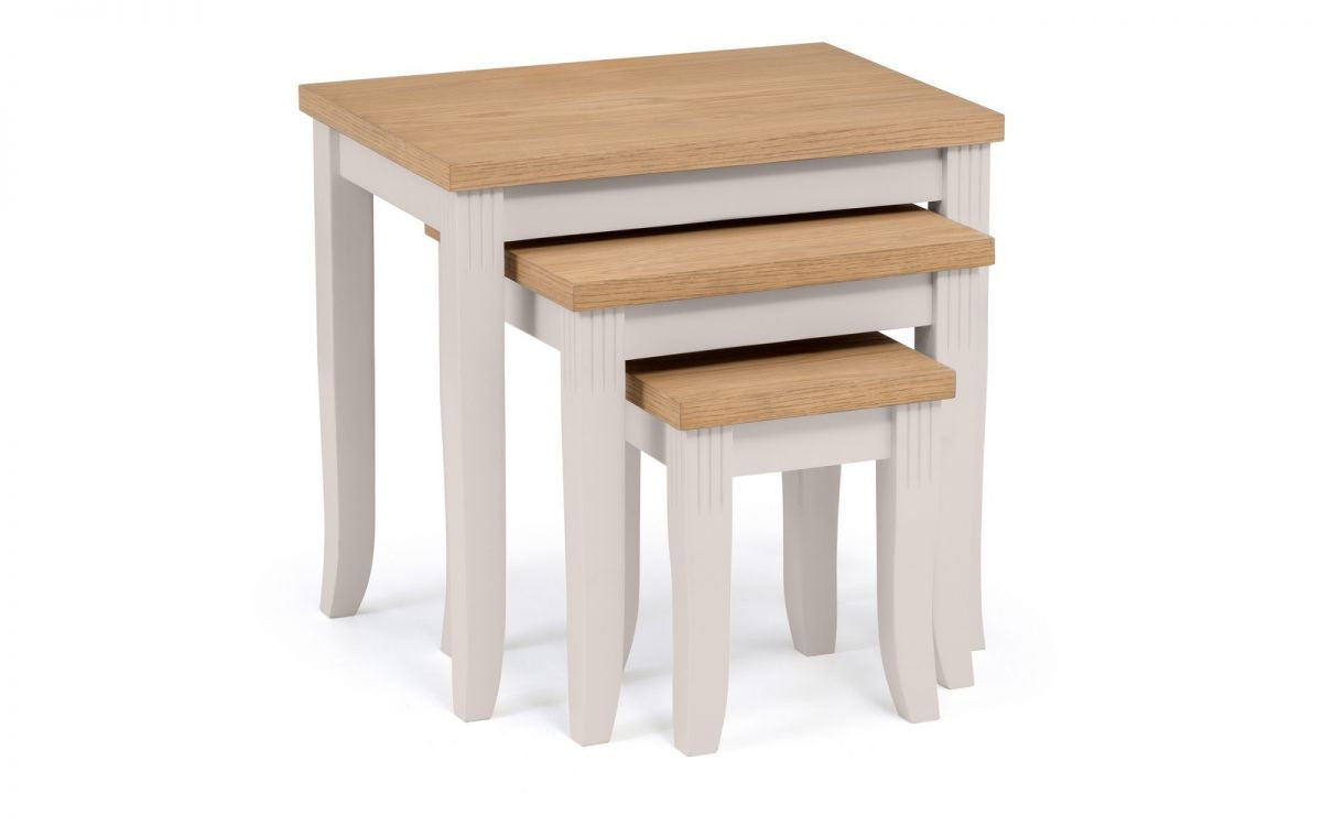 Julian Bowen Davenport Oak/Elephant Grey Nest Of Tables