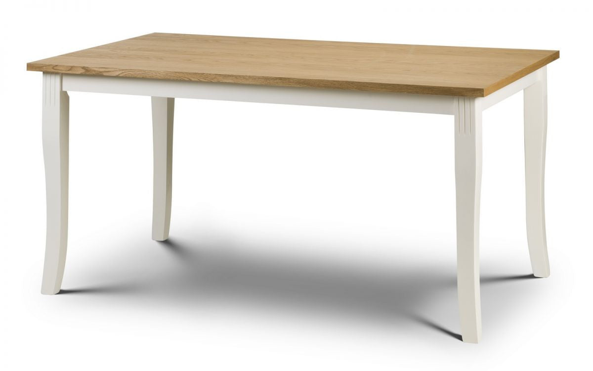 Davenport White And Oak Rectangular Dining Table