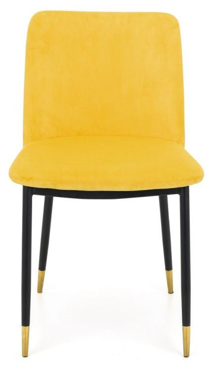 Julian Bowen Delaunay Mustard Velvet Dining Chair