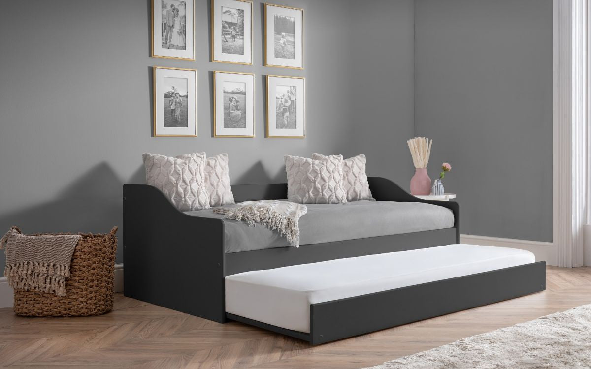 Julian Bowen Elba Anthracite Wooden Daybed