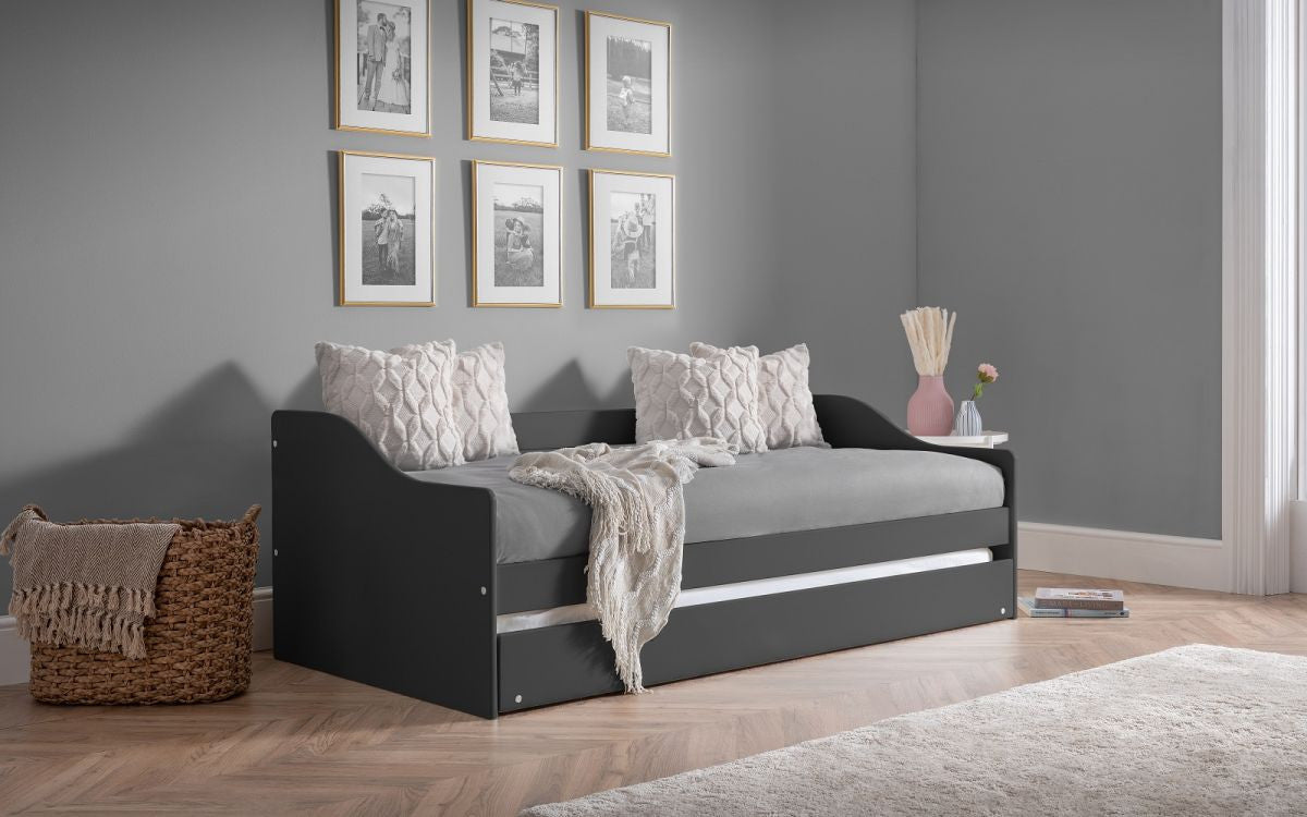 Julian Bowen Elba Anthracite Wooden Daybed