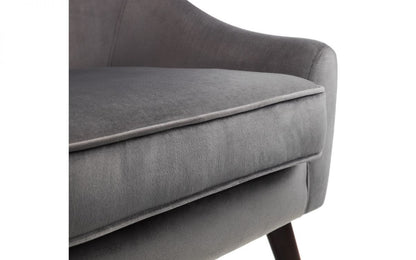 Julian Bowen Elliot Grey Velvet Armchair