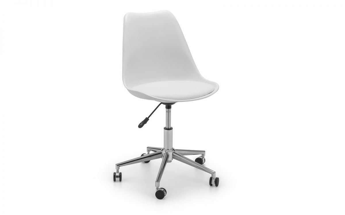 Julian Bowen Erika White/Chrome Office Chair