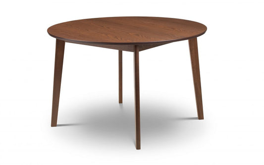 Julian Bowen Farringdon Walnut Solid Wood Round Dining Table