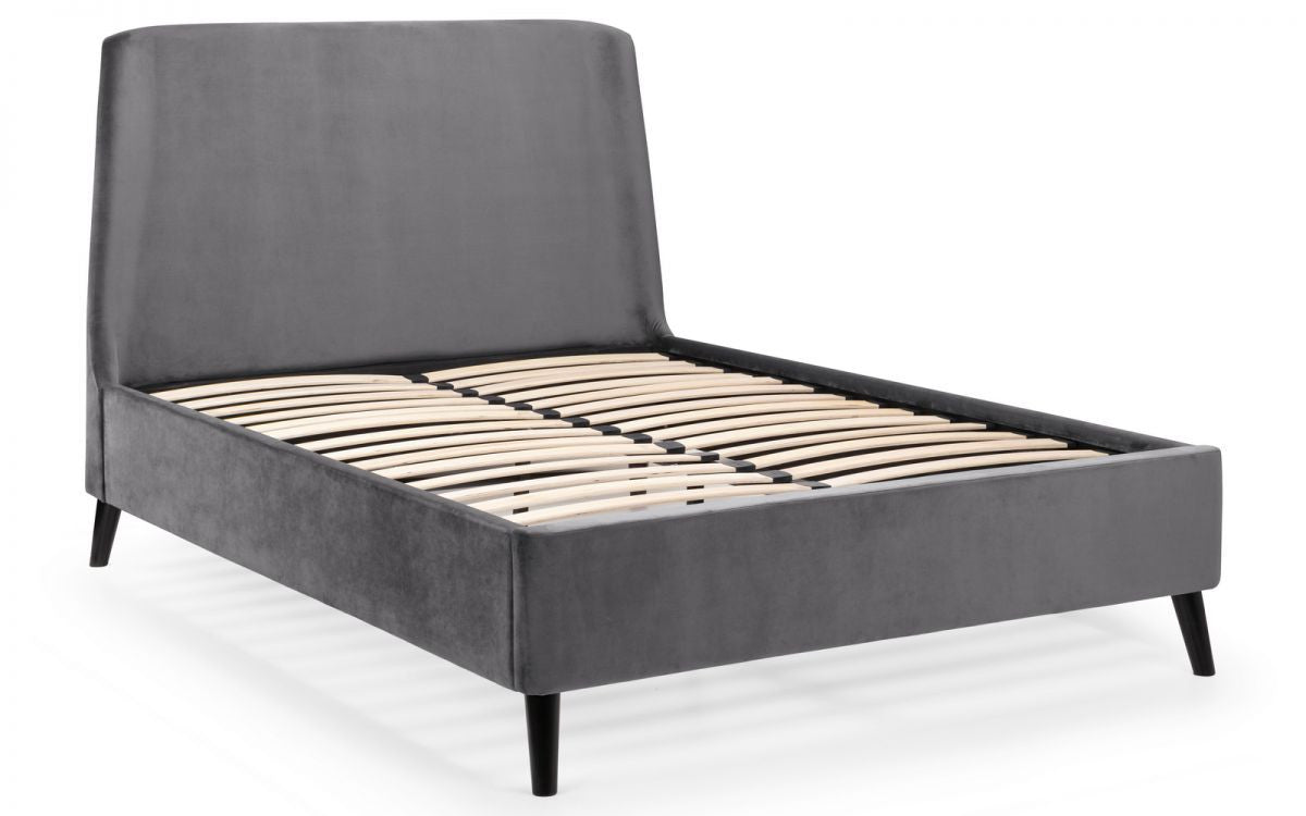 Julian Bowen Frida 4ft6 Double Grey Velvet Bed