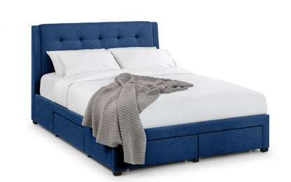 Julian Bowen Fullerton Blue 5ft Kingsize 4 Drawer Bed