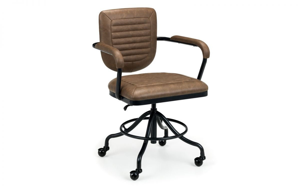 Julian Bowen Gehry Brown Faux Leather Office Chair