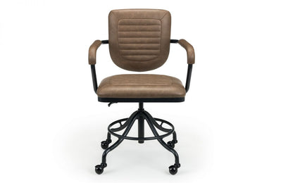 Julian Bowen Gehry Brown Faux Leather Office Chair