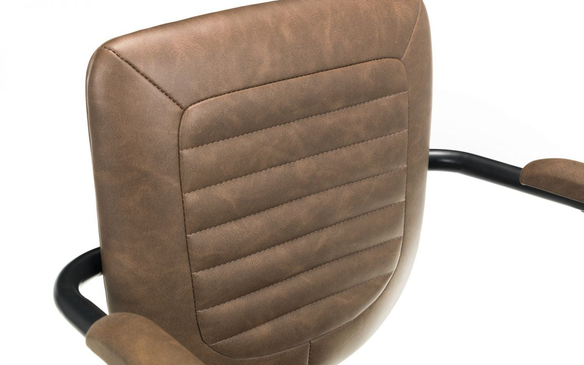 Julian Bowen Gehry Brown Faux Leather Office Chair