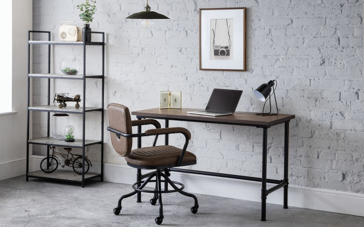 Julian Bowen Gehry Brown Faux Leather Office Chair