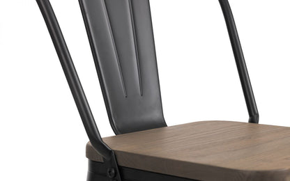 Julian Bowen Grafton Black Metal Bar Stool