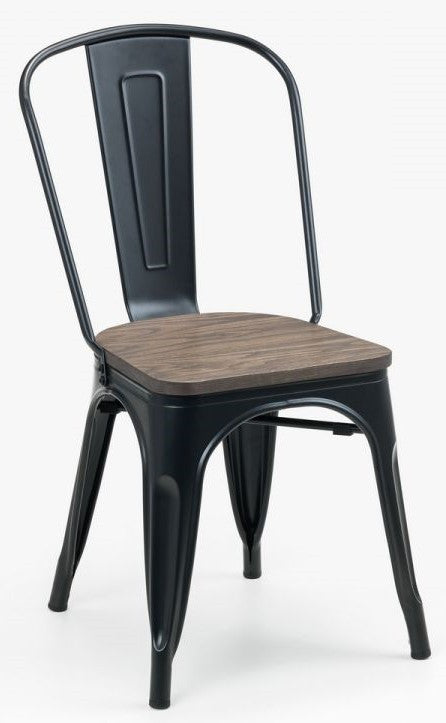 2 x Julian Bowen Grafton Mocha Wooden Dining Chairs