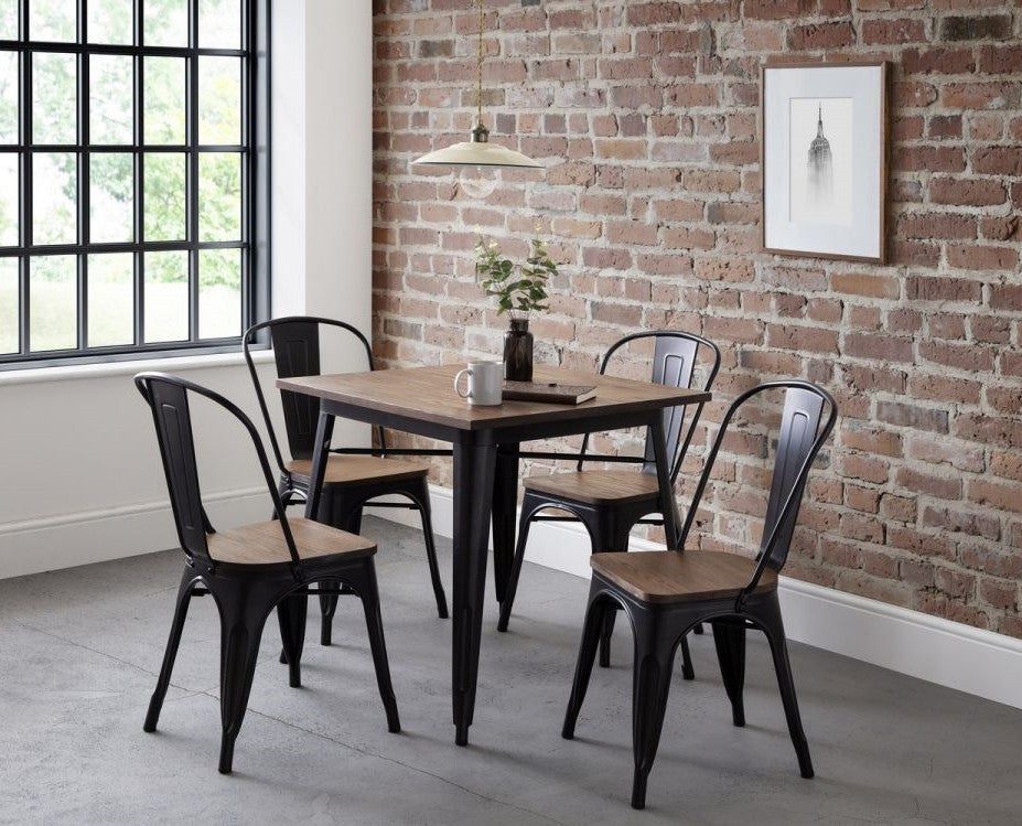 2 x Julian Bowen Grafton Mocha Wooden Dining Chairs