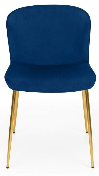 Julian Bowen Harper Blue Velvet Dining Chair