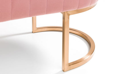 Julian Bowen Harrogate Pink Velvet Bench