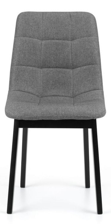 Julian Bowen Hayden Panelled Grey Linen Dining Chair