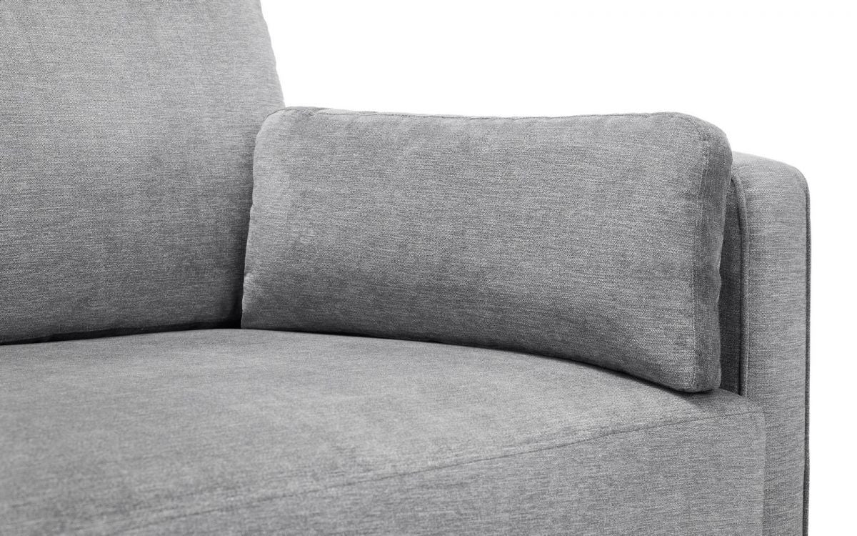 Julian Bowen Hayward Grey Chenille Fabric 3 Seater Sofa