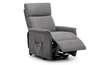 Julian Bowen Helena Charcoal Velvet Rise And Recliner Chair