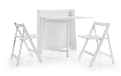 Julian Bowen Helsinki White Folding 2 Seat Wooden Dining Set