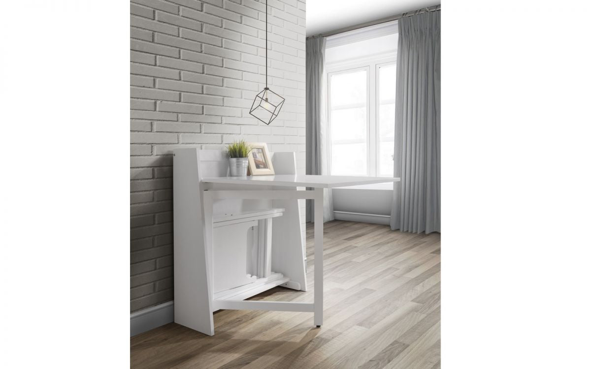 Julian Bowen Helsinki White Folding 2 Seat Wooden Dining Set