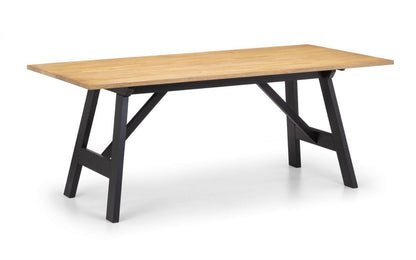 Julian Bowen Hockley Black And Oak Rectangular Dining Table