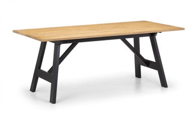 Julian Bowen Hockley Black And Oak Rectangular Dining Table