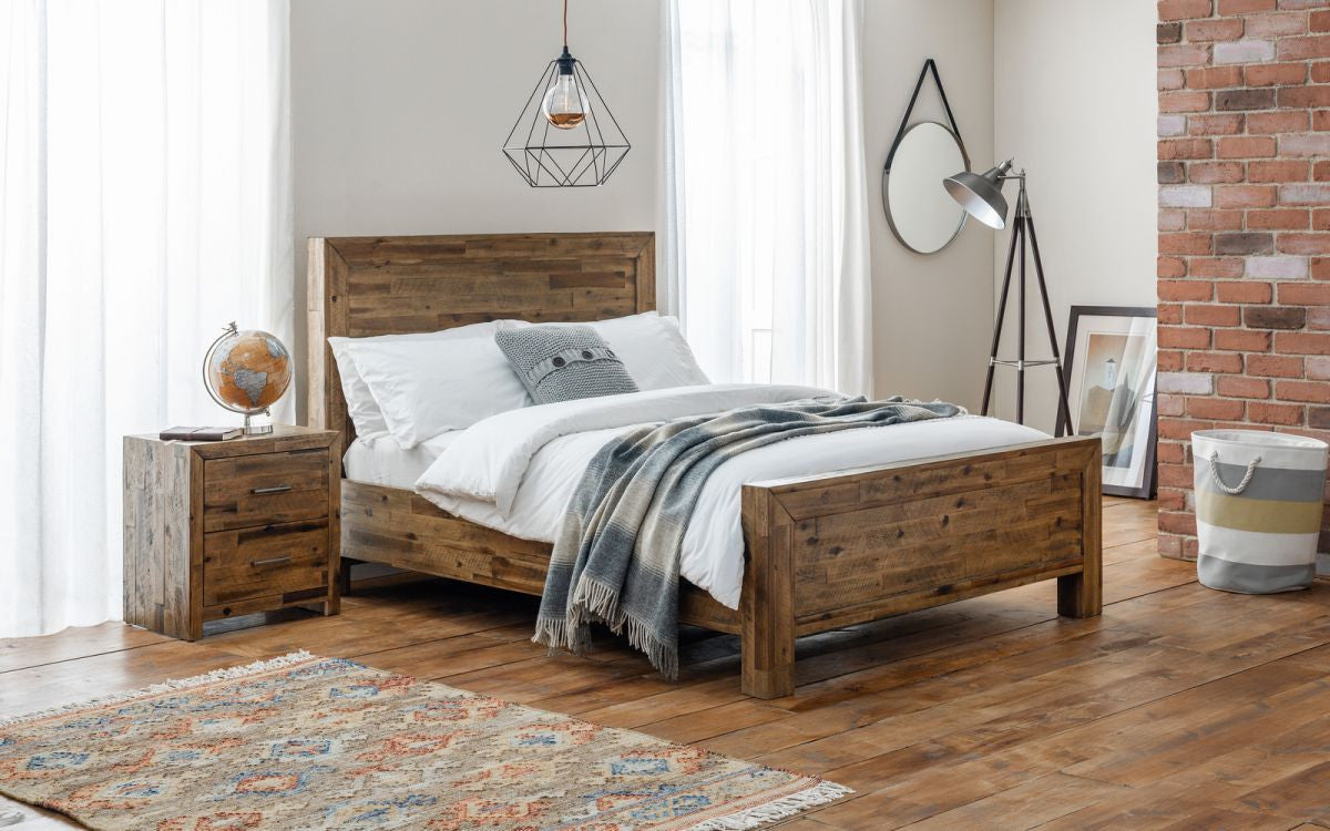 Julian Bowen Hoxton Rustic Oak 5ft Kingsize Bed