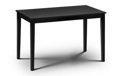 Julian Bowen Hudson Black Lacquered Rectangular Dining Table